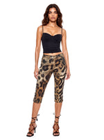 Morph Denim Pants - Leopard